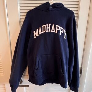 Madhappy Navy Varsity Collection Hoodie Sweatshirt